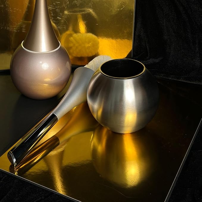 Elegant Toilet Brush Set – Stylish Hammered Design, Durable Handle, Anti-Splash Base, Modern Bathroom Accessories, Easy to Clean & Maintain (Rose-Golden Upgrade)