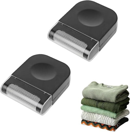 2 PCS Fabric Shaver Black Lint Romover Handheld Clothing | Lint Remover, Handheld, Clothing Depiller, Sweater Defuzzer, Portable for Home Travel