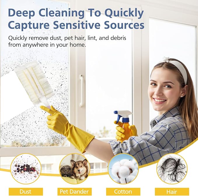 Duster Refills, Disposable Duster Refill Heavy Duty Dusters Refills | 35 Count Disposable Duster Refill Heavy Duty Dusters Refills Replacement Head