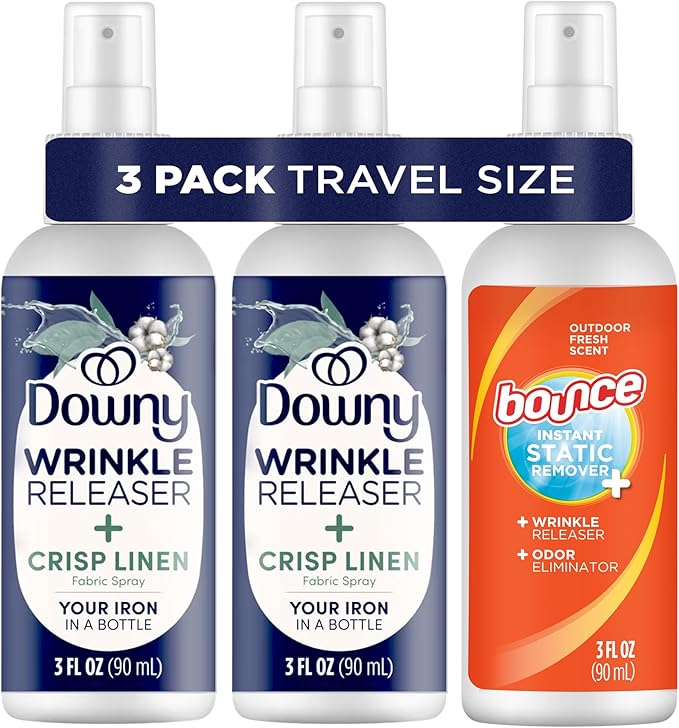 Downy Wrinkle Release Spray Bundle w/Bonus 3oz Bounce Spray Sample - 3 Pack