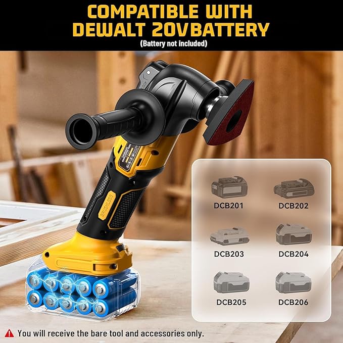 Cordless Oscillating Multi Tool 20V Brushless,Compatible with Dewalt Battery(Tool Only),6 Variable Speed 21000 OPM,Quick Blade Change,Oscillating Power Tools for Wood, Metal, Drywall Cutting