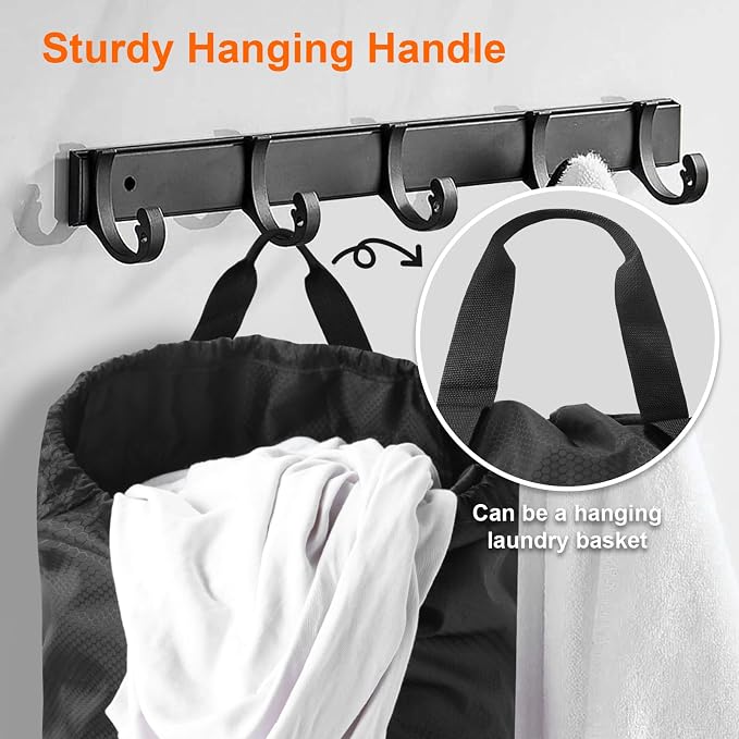 Laundry Bag Backpack Durable Laundry Bag with Shoulder Straps and Mesh Pockets Portable Laundry Hamper Dirty Clothes Bag for College, Travel, Laundromat, Apartment (Black)