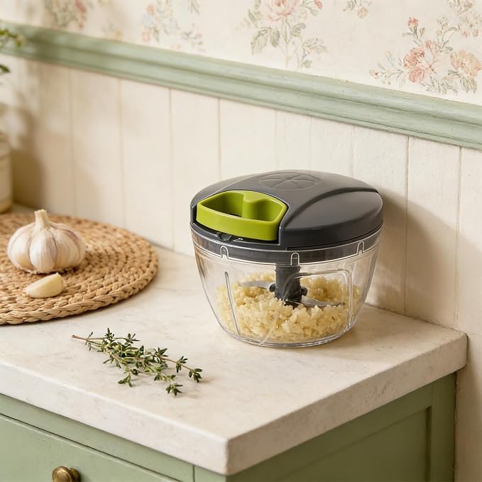 Portable Manual Food Processor, Food Chopper | Easy to Us, Kitchen Helper