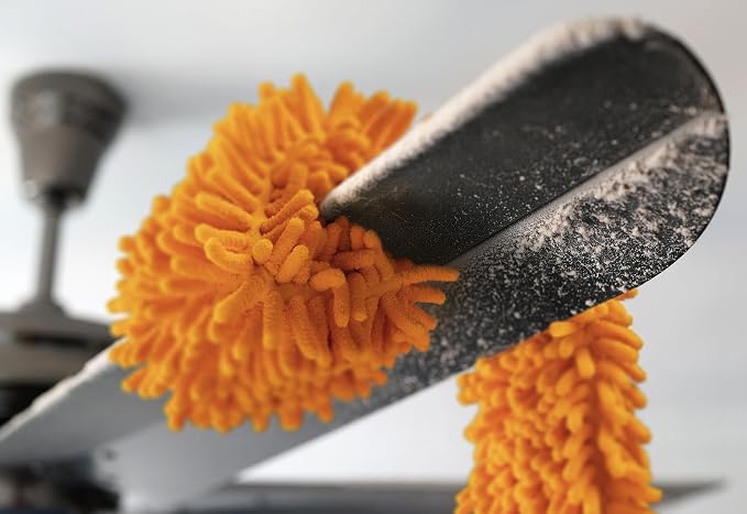 Long Handle Duster for Cleaning with Extension Pole 18-60" | Extendable Microfiber Duster // Washable, Bendable, Flexible Ceiling Fan Cleaner Duster // Cleaning Tool for High Ceilings