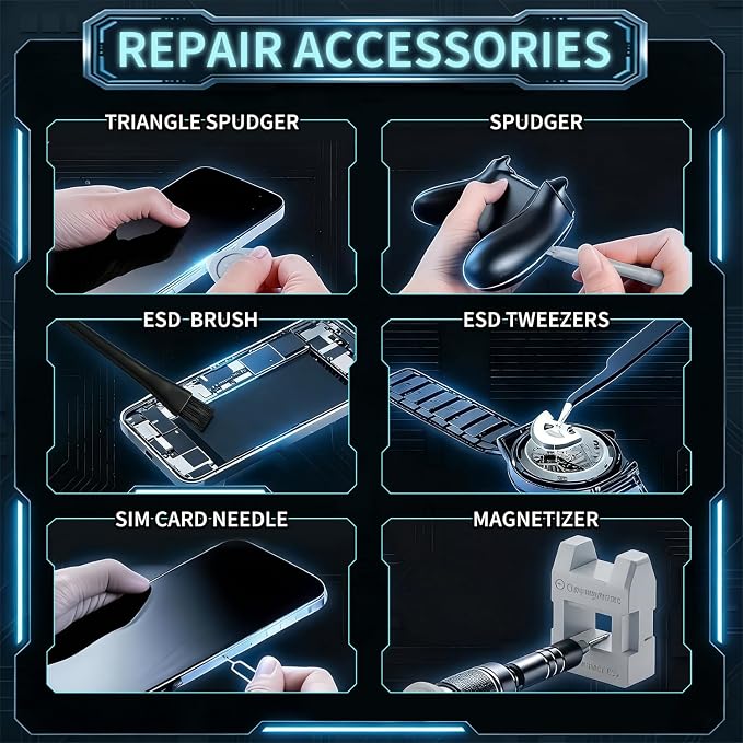 Precision Computer Screwdriver Kit: 122PCS Laptop Screwdriver Sets | 101 Magnetic Drill Bits, Computer Accessories, Electronics Tool Kit Compatible for Tablet, PC, iPhone, PS4 Repair