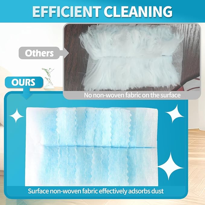 Disposable Microfiber Feather Duster Refills, Multi-Surface Duster Compatible with Swiffer Dusters Handle, 60 Count, Unscented