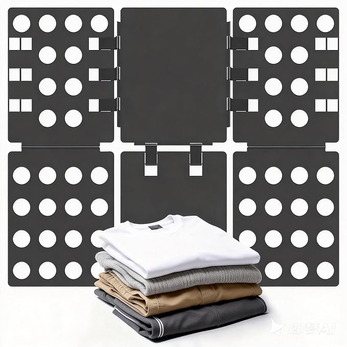 Geniusidea V1 Shirt Folding Board t Shirt Folder Durable PP Plastic Laundry Folders Folding Tool for Adults and Children Fast and Fun