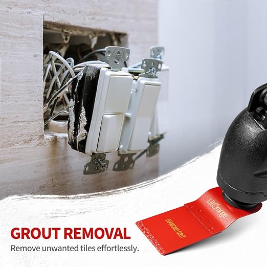 8 Pcs Diamond Oscillating Blades, Oscillating Multi Tool Diamond Saw Blades for Grout Removal, Flush Cut, Cleaning Mortar