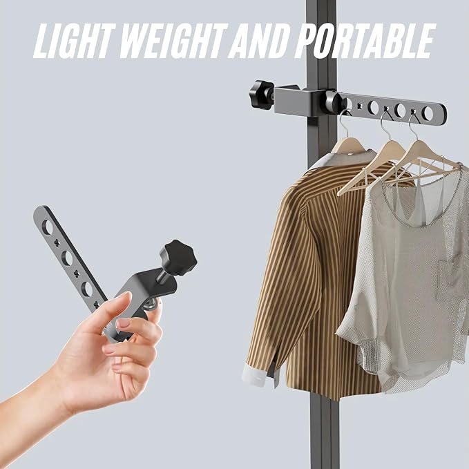Foldable Indoor/Outdoor Basic 15-Hole Clothes Drying Rack - Gray, Space-Saving, Portable, Heavy-Duty Aluminum for Small Spaces, Balcony, Bathroom, Travel & Camping Airer