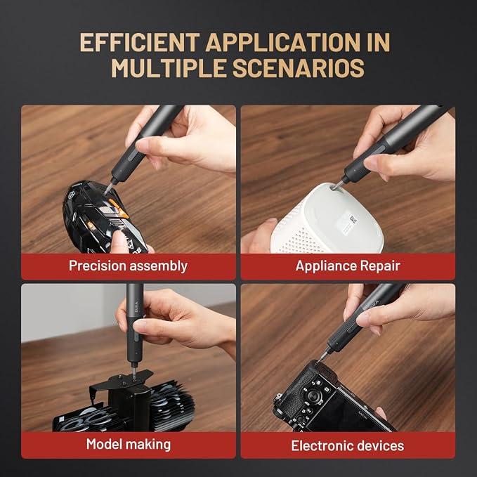 95 in 1 Precision Electric Screwdriver Set with 86 Magnetic Bits, 0.4N.m Torque, Visual Screen, 3-Gear Control & Magnetic Mat, Repair Tool Kit for iPhone, Laptop, Watch, Glasses