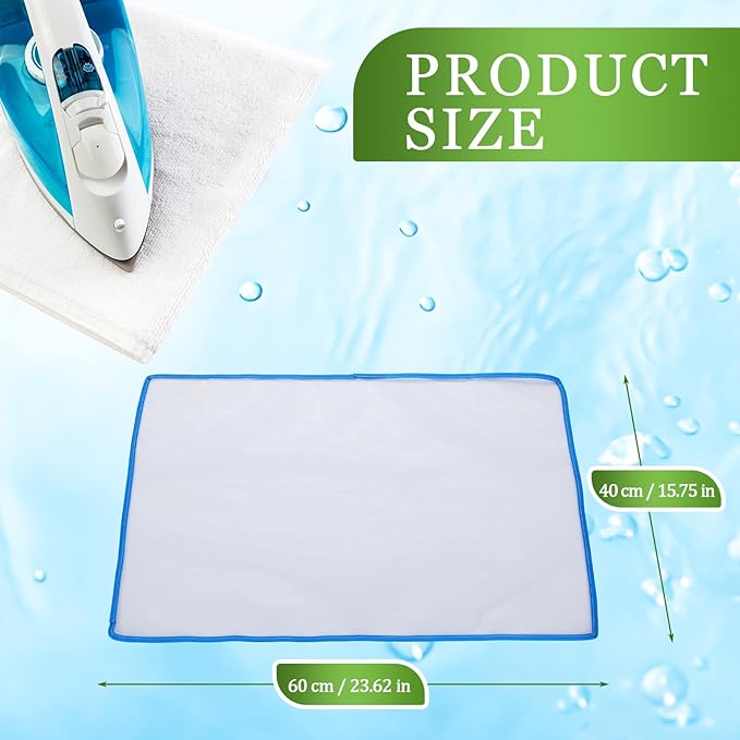 Hahafelt 5 Pcs Pressing Cloth for Ironing Heat Resistant Ironing Mesh Protector to Protective Delicate Fabrics Like Silk and Wool, 15.75 x 23.62 Inches