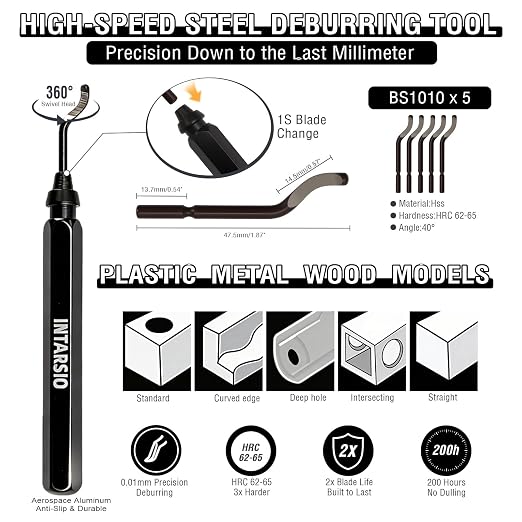 52-in-One 3D Printer Tools Kit, Professional 3D Printer Accessories & Maintenance Set for All FDM/SLA Printers, Deburring Tool, 3D Printer Nozzles, Scrapers, Files Set, PTFE Tube Cutter, Storage Bag