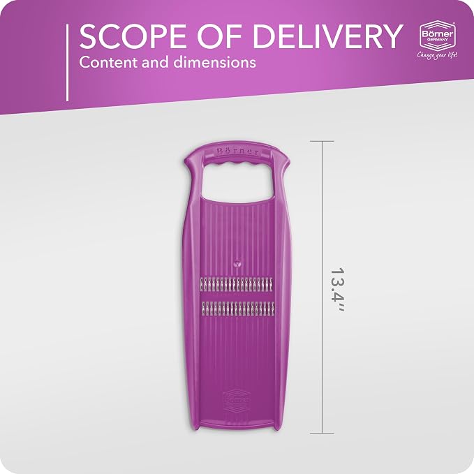 BORNER Roko PowerLine | Vegetable Grater Börner - Quality Made in Germany, Color:Violett