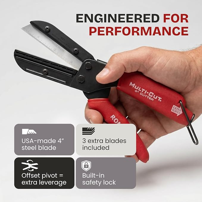 Multi-Cut 401 Cutting Tool - For Soft Wood, Cardboard, Plastic, Rope, Leather & DIY Materials – Not for Hardwood or Compressed Wood