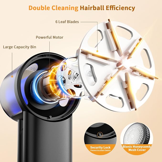 coldSky Large Fabric Shaver, 2-in-1 Electric Fabric Shaver & Lint Remover | 3-Speed Modes, LED Digital Display, Rechargeable, Sweater Defuzzer for Clothes, Furniture, Couch