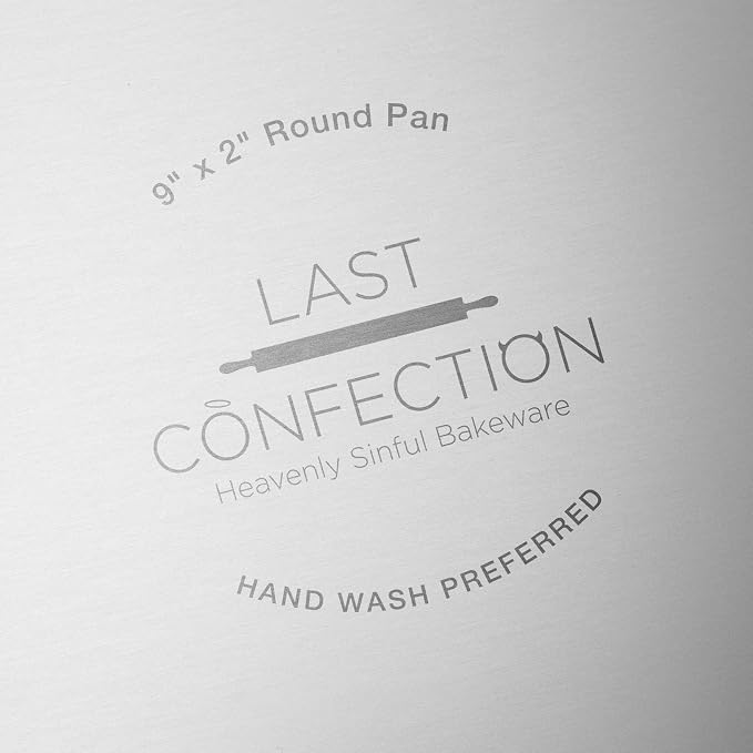 Last Confection Round Cake Pans, Includes 6" x 2" and 9" x 2" Anodized Aluminum Cake Pans, 2pc Baking Tin Set