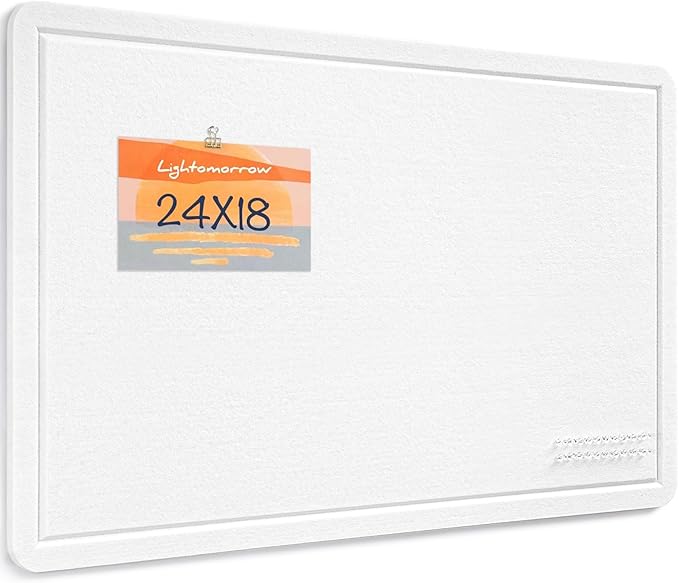 Felt Bulletin Board 24x18 inches, Decorative Pin Board for Home & Office | Cork Board Alternative for Wall with Push Pins, Display Mood Board for Photos, Notes & Reminders