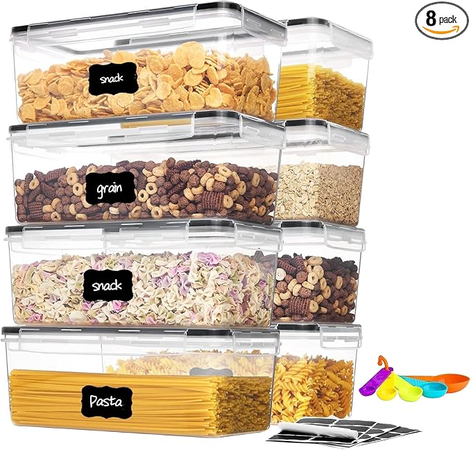 8 Pack Airtight Food Storage Containers