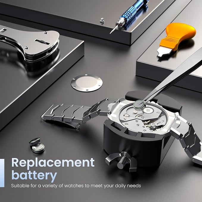 JOREST Watch Repair Tool Kit, Battery Replacement, Strap Adjustment, Bracelet Pin Removal, Band Link Remover, Resizing Tool, Wrench Opening Cover, Case Back Opener, Screwdriver, Spring Bar