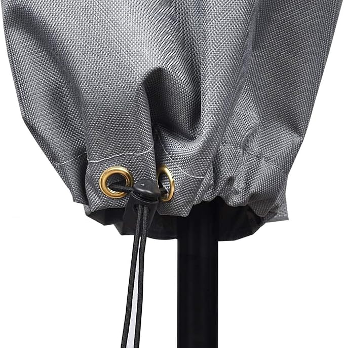 Rotary Airer Cover, Clothes Washing Line 420D Oxford Waterproof Windproof UV-Resistant & Non-Slip Lining Dryer Umbrella Parasol Protective Zips, for Garden All Rotaries (Silver,160 * 15 * 15cm)