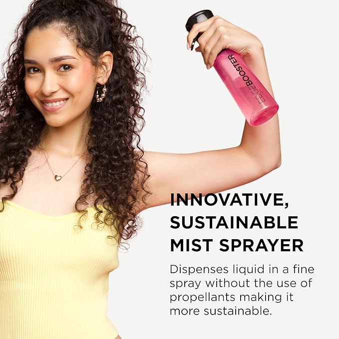 Style Factor Edge Booster Mist Spray Bottle for Hair (10.1oz/300ml) - Continuous Ultra Fine Mist Sprayer – For Hairstyling, Salons, Cleaning, Plants, Essential Oil & More - Yellow Quartz