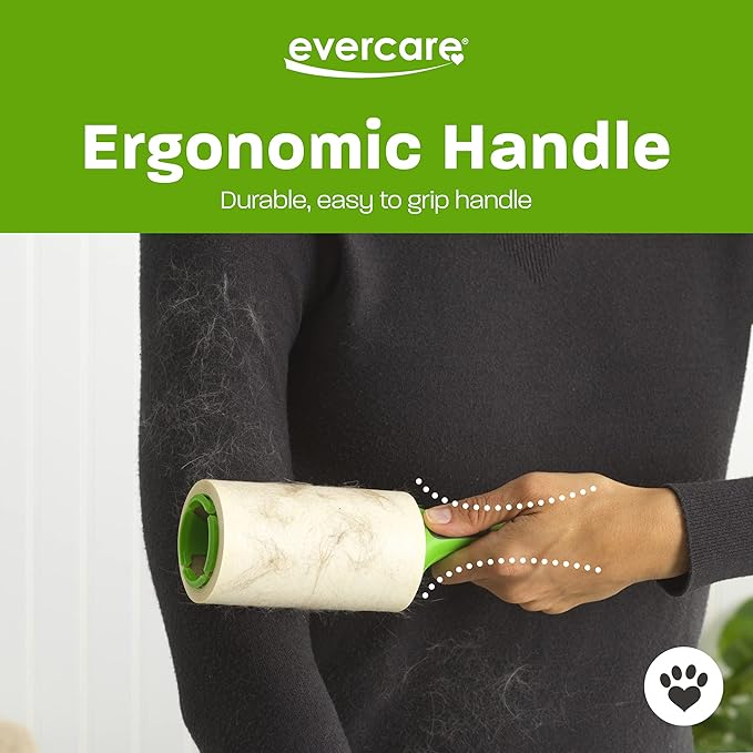 Evercare All Purpose Pet Hair Lint Roller,100 Sheets – Reusable Sticky Roller for Pet Hair,Cat & Dog-Hair Remover,Lint Remover,Pet-Hair-Remover for Furniture,Clothing & Cars,(Pack of 6)