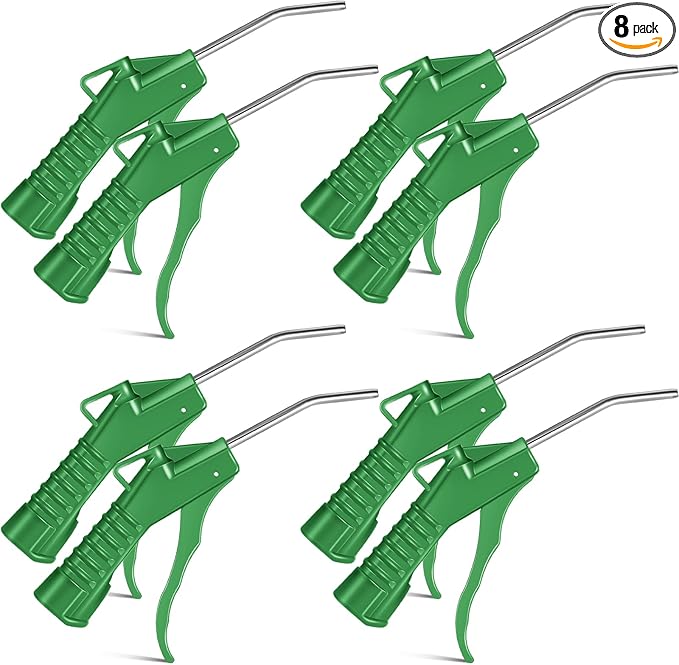 Honoson Air Nozzle Blower Gun Pistol Grip Air Blow Tool Compressor Accessories for Industrial Household Mechanics(Green,8 Pcs)