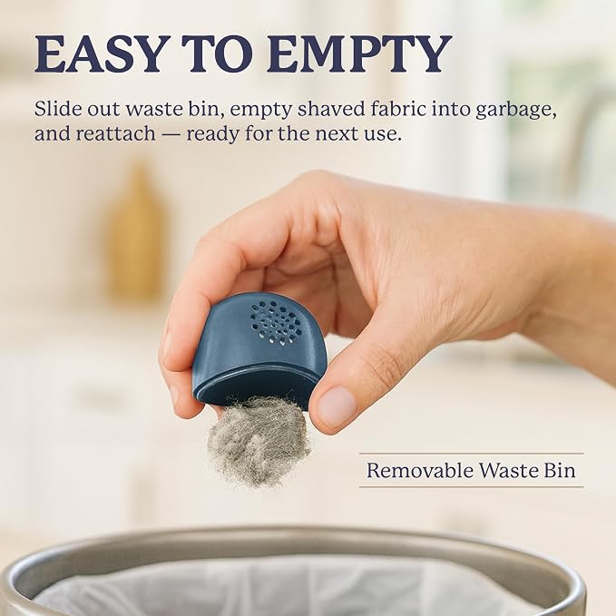 Farberware Fabric Shaver & Lint Remover for Clothing, Small, Portable | Triple blade sweater shaver removes pilling, fuzz, and lint balls from clothes, couch, and furniture, battery operated