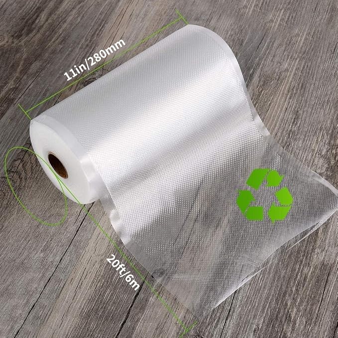 Vacuum Sealer Bags Rolls, 11inx20ft, 2 Pack | Commercial Grade, BPA Free, Customized Size, Sous Vide Cooking, Puncture Prevention, Kitchen Essentials, Kitchen Gadgets