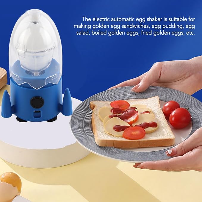 FLEXMAN Electric Automatic Egg Shaker, Golden Egg Maker, Portable Egg Spinner Scrambler in Shell, Eggs Yolk White Mixer for for Making Golden Egg Sandwiches, Egg Pudding, Egg Salad, Boiled Golden Eggs