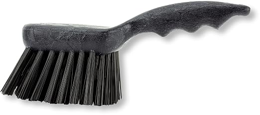 SPARTA 40541EC03 Plastic Scrub Brush, Utility Brush, Kitchen Brush With Hanging Hole For Cleaning, 8 Inches, Black - (Pack of 1)