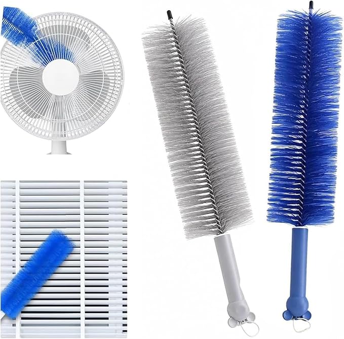 Upgrade Reusable Bendable Cleaning Brush,2026 New Bendable Microfiber Duster for Home Electric Fan Air Conditioner Car Vent Curtains Cleaner. (2 Colors)