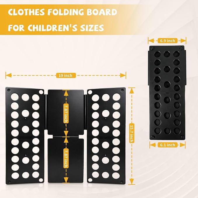 Kids Clothes Folding Board for Kids Ages 1–7 (Up to 48″), Portable Tshirt Folder Board for Children – Teach Your Child to Folding Clothes Easily