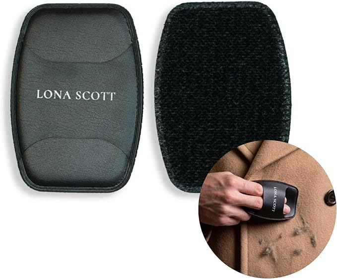 Pocket Lint Brush x2, Reusable Lint Remover & Lint Roller for Clothes, Travel, Pet Hair Remover, Dust & Dandruff