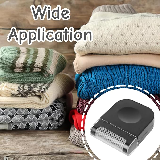 2 PCS Fabric Shaver Black Lint Romover Handheld Clothing | Lint Remover, Handheld, Clothing Depiller, Sweater Defuzzer, Portable for Home Travel