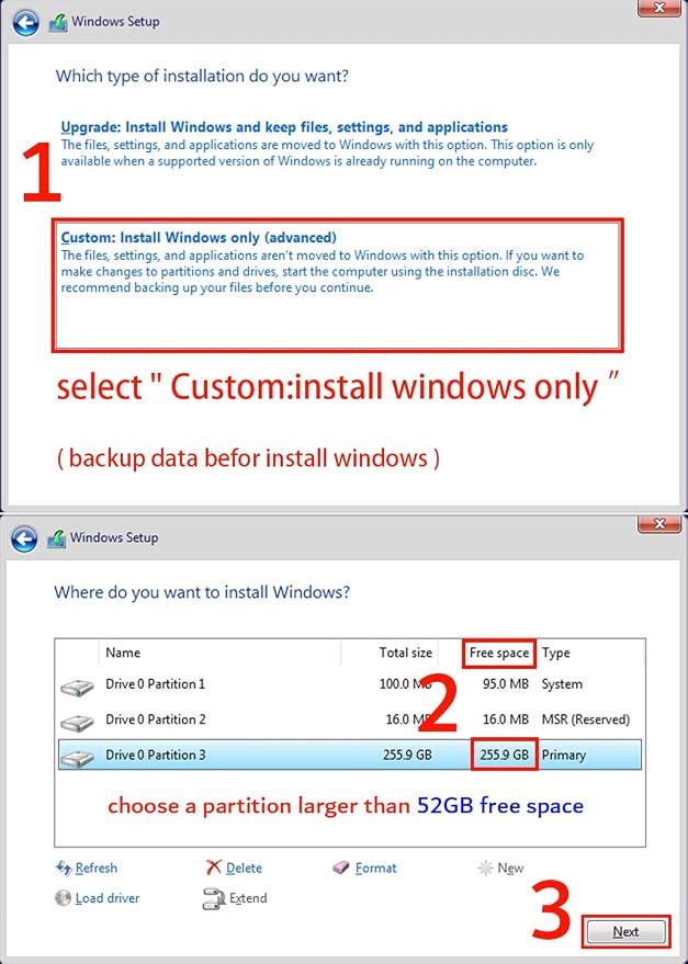 64GB - Bootable USB Drive 3.2 for Windows 11/10 / 8.1/7, Install/Recovery, No TPM Required, Included Network Drives (WiFi & LAN),Supported UEFI and Legacy, Data Recovery, Repair Tool