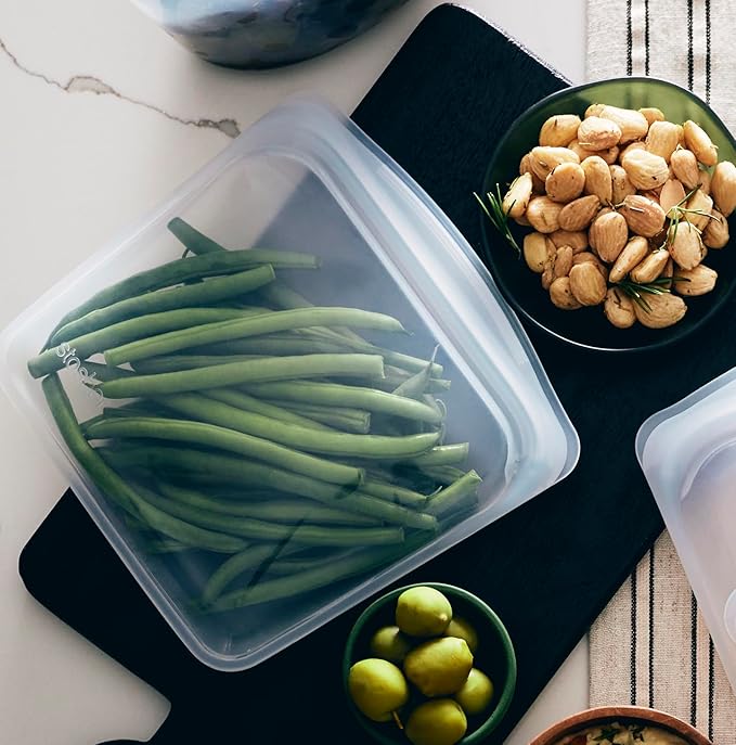 Stasher Premium Reusable Silicone Food Storage Bag, Sandwich, Purple, 28 oz | Food-Safe Silicone, Leak-Free, BPA-Free, Eco-Friendly, Freezer, Microwave, Dishwasher, Oven Safe, Meal Prep, Lunch Container