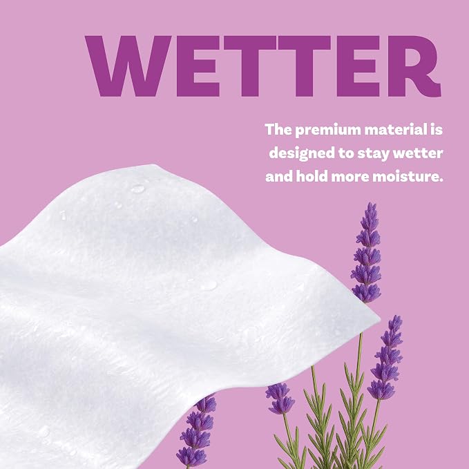 Extra Large Body Wipes for Adults Bathing No Rinse - 120 Ultra Thick Disposable Shower Wipes for Men, Women & Elderly - Great for Gym, Camping, Post Surgery - Lavender