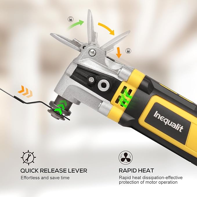Corded Oscillating Multi Tool Kit 3.5A with 30Pcs Accessories | 22000OPM Oscillating Power Tools for Home Improvement, Woodworking, 6-Speed, Quick Clamp System, 4° Oscillating Angle