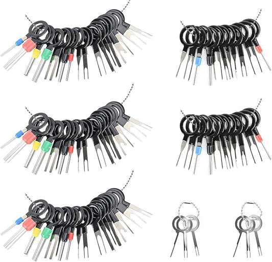 Terminal Removal Tool Kit 82 Pcs Depinning Tool Electrical Connector Pin Removal Tool Kit Pin Extractor Tool Set Wire Terminal Release Tool for Automotive Car Household Devices