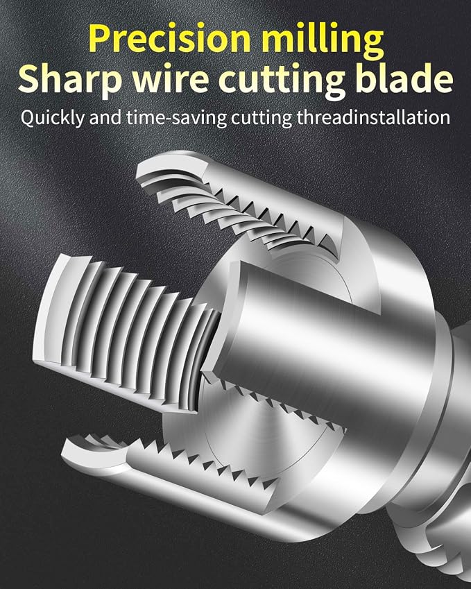 3-Piece PVC Pipe Threading Tool, 1/2, 3/4 and 1 Inch | Integrated internal and external pipe threader works with electric drills for PVC and plastic pipe repair.