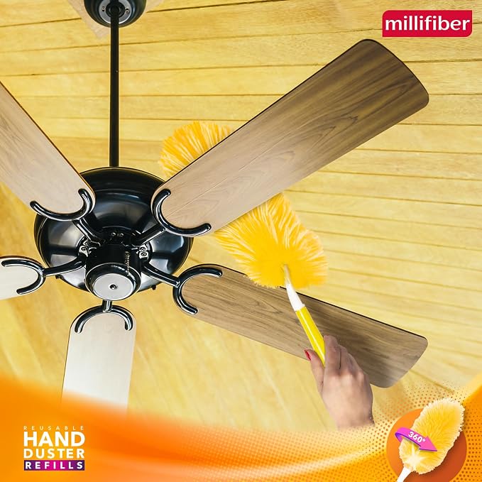 Millifiber 360° Reusable Duster Refills for Swiffer Hand Dusters (6-Pack) | Handle not included, microfiber duster covers, machine washable duster cleaning pads