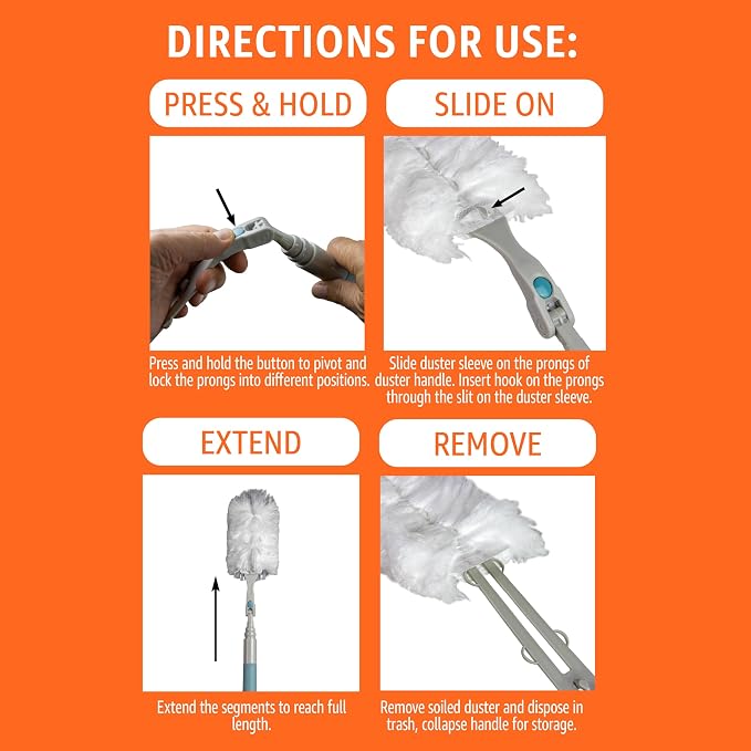 Amazon Basics 360° Heavy Duty Duster Refills, Picks up and Traps 2X More Allergens, 11 Count, Pack of 1