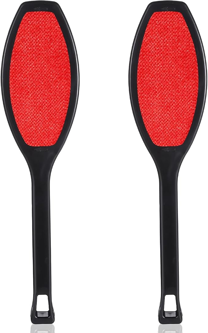 2 Pack Double-Sided Lint Brushes Reusable Lint Remover Brushes for Clothes 2 Sided Pet Hair Remover Washable Clothes Hair Roller Cleaning Brush for Sheet Carpet Furniture Fabric