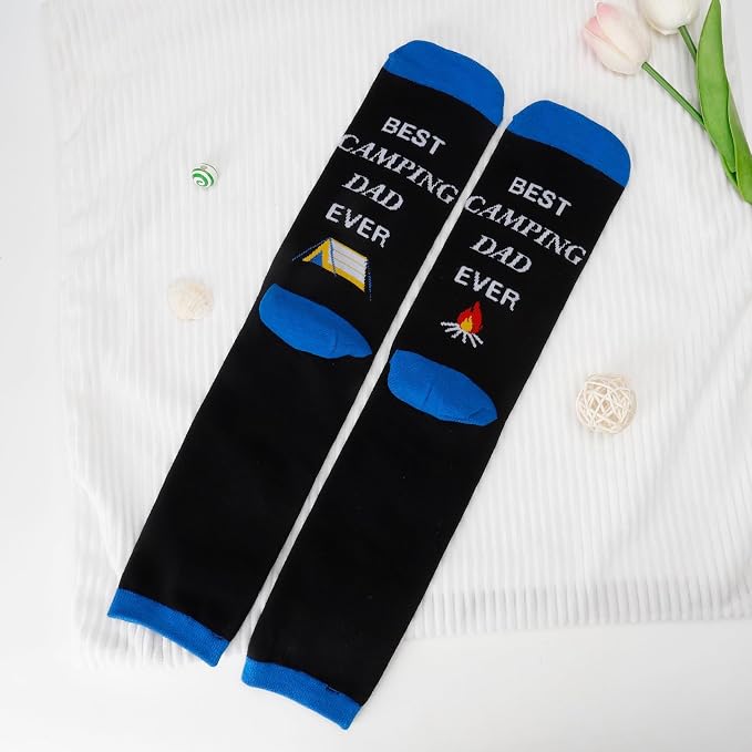 Fathers Day dad gifts christmas Birthday Best Dad Ever Funny Outdoor Hobby Sports Themed Novelty Socks Gift for Men