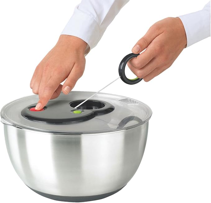 Emsa Turboline Salad Spinner, Medium, Silver
