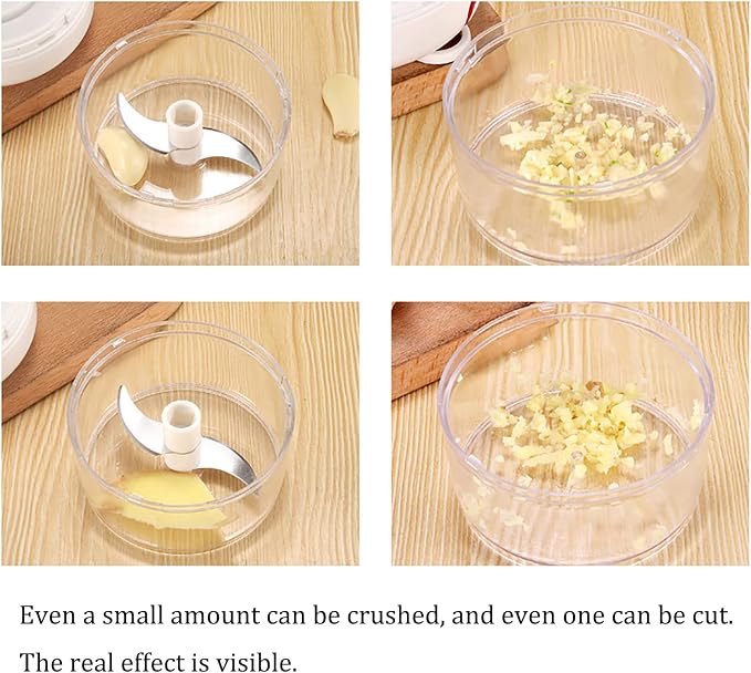 Manual Food Chopper for Vegetable Fruits Nuts Onions Garlic Ginger Chili Spice Herbs, Mini Chopper Hand Pull Mincer Blender Mixer Food Processor, Hand Pull String Portable Choppers Cutter with Handle