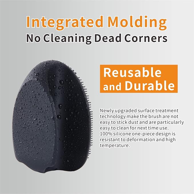 Silicone Face Scrubber for Men, 2 Pack Deep Cleaning Facial Brush, Manual Exfoliating Face Wash Brush for Blackhead Pore Cleansing, Sensitive Skin Care Tool for Women and Men