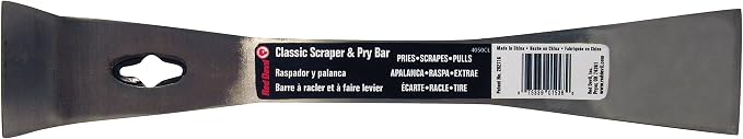 Red Devil 4050CL Classic Scrape & Pry Bar - Heavy-Duty Multi-Purpose Tool, Hardened Steel Construction, Dual Chisel Edges