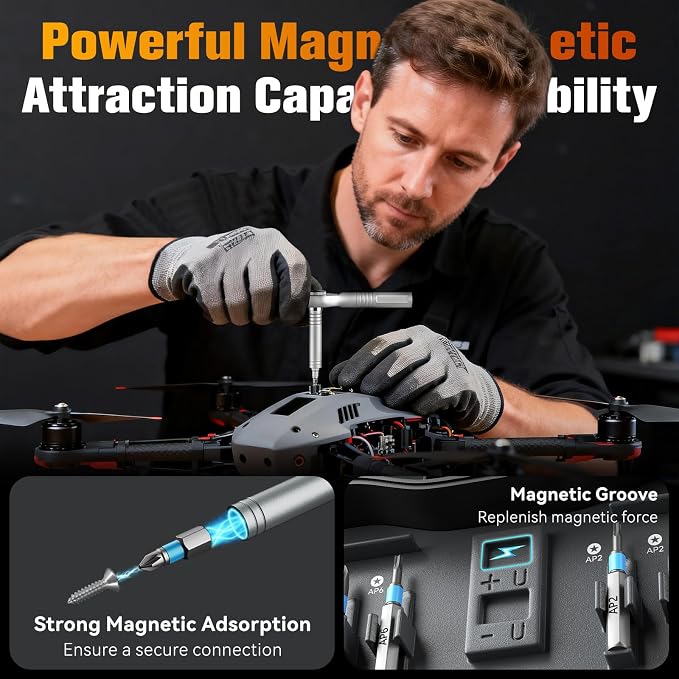 Housolution 66 in 1 Ratchet Screwdriver Set with Detachable Handle | 6.2° Ratchet Head, Multi S2 Steel Bit Free Combination, Portable Repair Tool Kit for Furniture, Computer, Bicycle, DIY